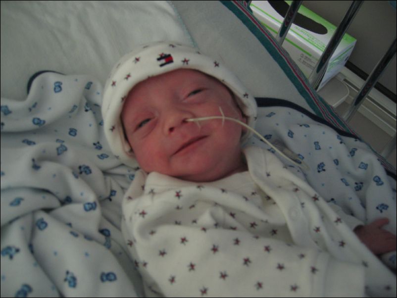 Sebastian smiling big